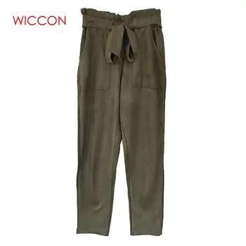 

New Fashion Women High Waist Pants Casual Female Trousers Autumn Winter Elastic Waist Skinny Pencil Pants OL Elegant Trousers