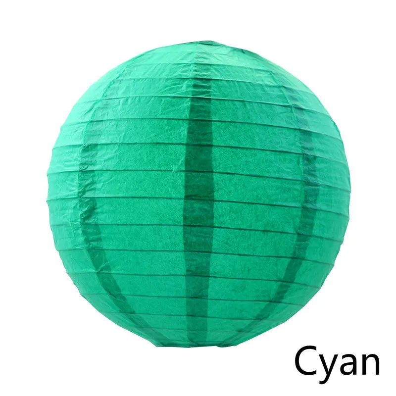 Cyan 10-40 см Китайский бумажный фонарь принадлежности для новогодних праздников, дня рождения, свадьбы, вечеринки, украшения, подарок, ремесло, DIY Lampion фонарь - Цвет: Cyan