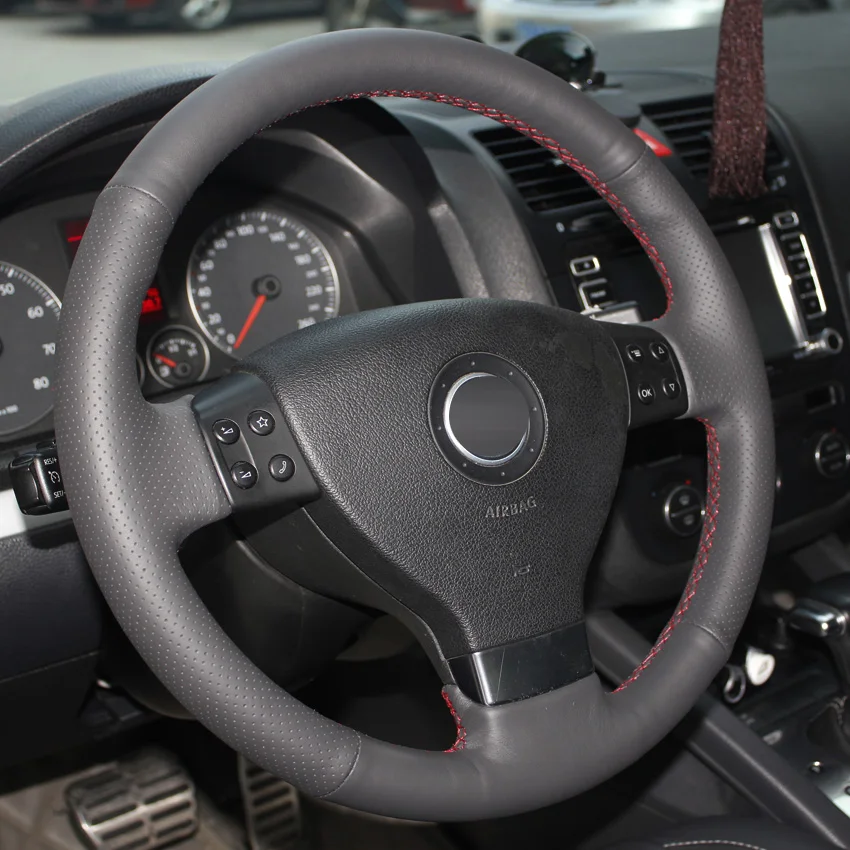 Искусственная кожа черный цвет искусственная для Volkswagen Golf 5 Mk5 VW Passat B6 Jetta Tiguan 2007