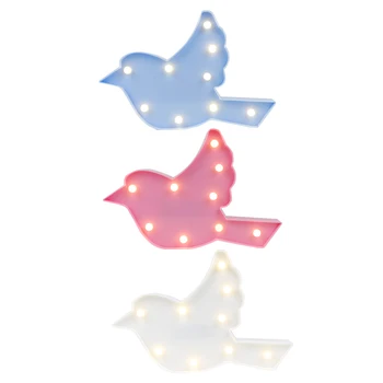 

28.5cm most popular little bird birdie indoor lamp table decoration marquee letter light plastic light 3d led letter sign