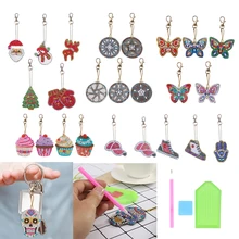 5 шт DIY Полная алмазная живопись специальная форма обувь шляпа сумка брелок различные пользовательские стили брелок ремесло с инструментами