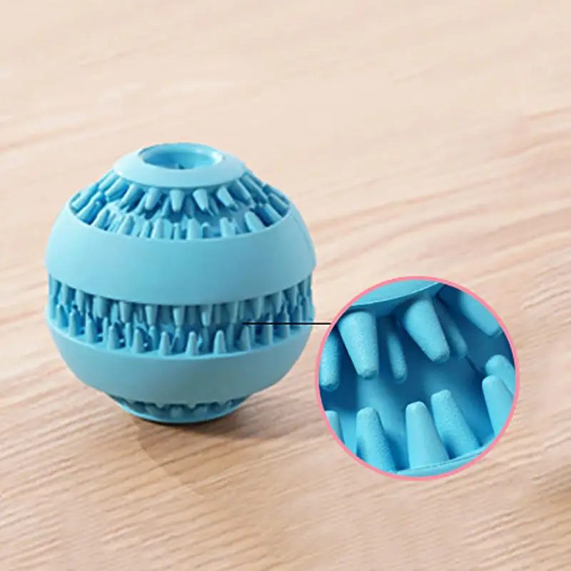 Ball Leak Food Rubber Toy DogToothbrush Non Toxic Bite Resistant Teeth Cleaning Chew Toy