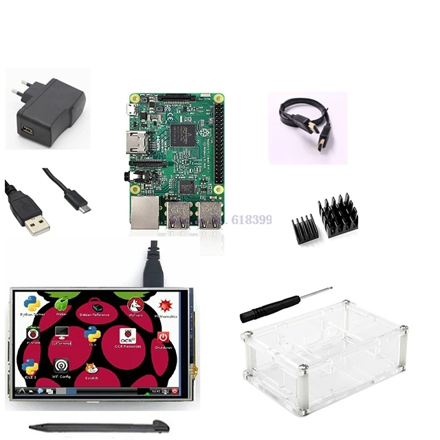 

A2-- NEW For Raspberry Pi 3 Starter Kit with Original For Raspberry Pi 3 Model B + 5V 2.5A Power Supply + Heatsinks + ABS Case /