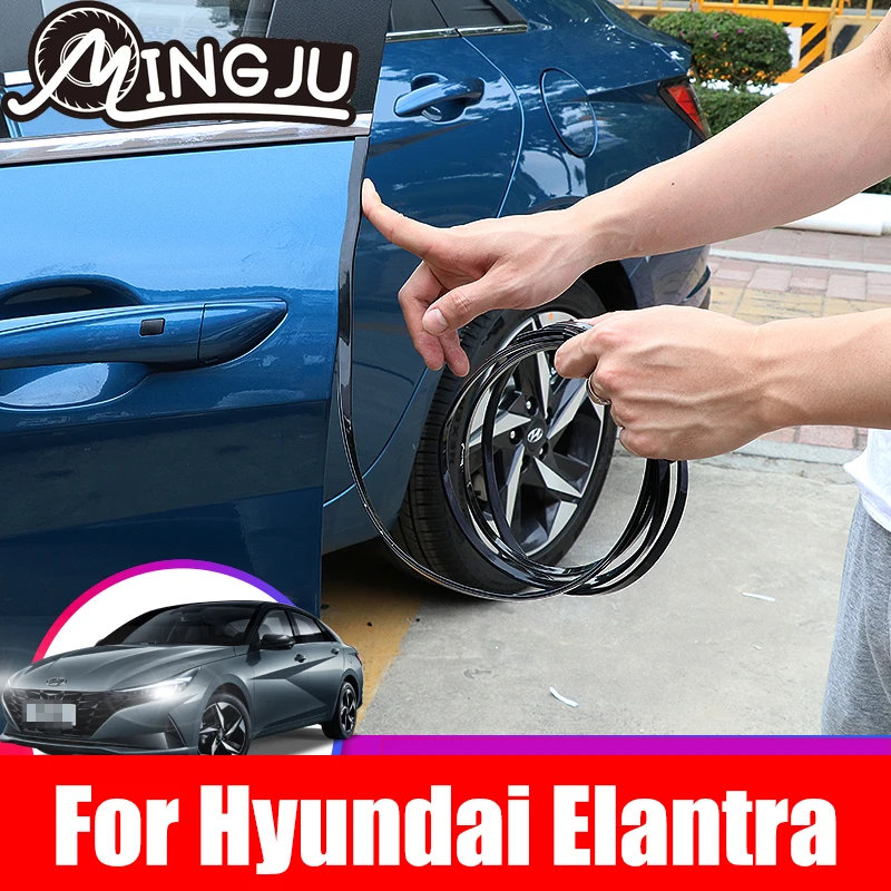 

Car Door Anti Collision Strip with Steel Disc Bumper Trim Edge Scratch Protector Sealing Guard Car Decor For Hyundai Elantra
