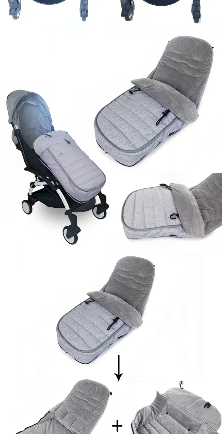 Универсальная детская коляска, аксессуары, теплая муфта для ног, чехол, ветрозащитный спальный мешок для Babyzen yoyo, детские коляски, зимние носки, спальный мешок