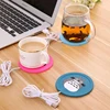 USB Warmer Gadget Cartoon Silicone thin Cup-Pad Coffee Tea Drink usb Heater Tray Mug Pad nice Gift 4