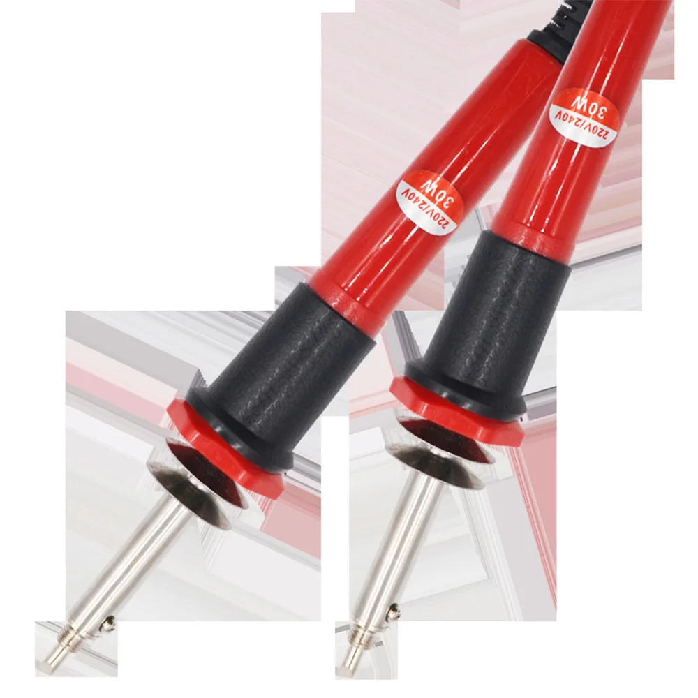 7 шт./компл. 30W 110/220V Электрический паяльник для подключения к штепсельная вилка европейского стандарта деревянные резные паяльник сварочный припой инструменты с припоем советы
