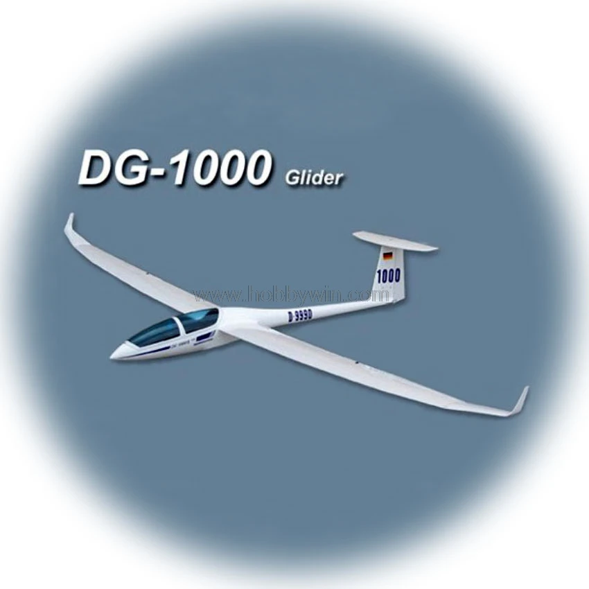 Наклонный планер DG1000 2630 мм Стекловолоконный фюзеляж деревянные крылья ARF