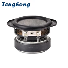 Tenghong 1pcs 2.75 Inch Portable Audio Speaker 8Ohm 10W Midrange Treble Speaker Rubber Edge Bluetooth Full Range Loudspeaker