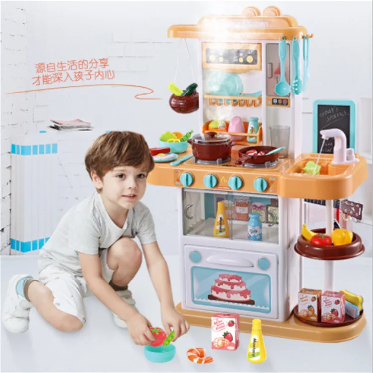 

Beibigu Sound And Light Water Extractor Spray Kitchen Play House Model Cooking Cook GIRL'S Toy Set