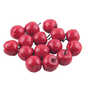 

40pcs Artificial Mini Apples Red Green Fake Fruit Food Kitchen Office Accessories Home Party Decoration Artificial Apples