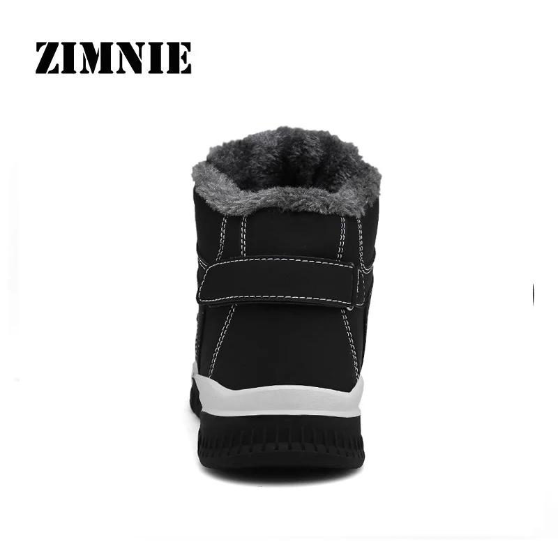 ZIMNIE/Брендовые мужские рабочие теплые ботинки с круглым носком для мужчин; легкие удобные повседневные кроссовки; модные Нескользящие мужские ботильоны
