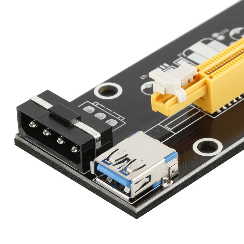 1Set PCI-E Express 1X To 16X Riser Card Mining Machine Enhanced Extender Riser Adapter Card With USB 3.0 Cable Mining Tool