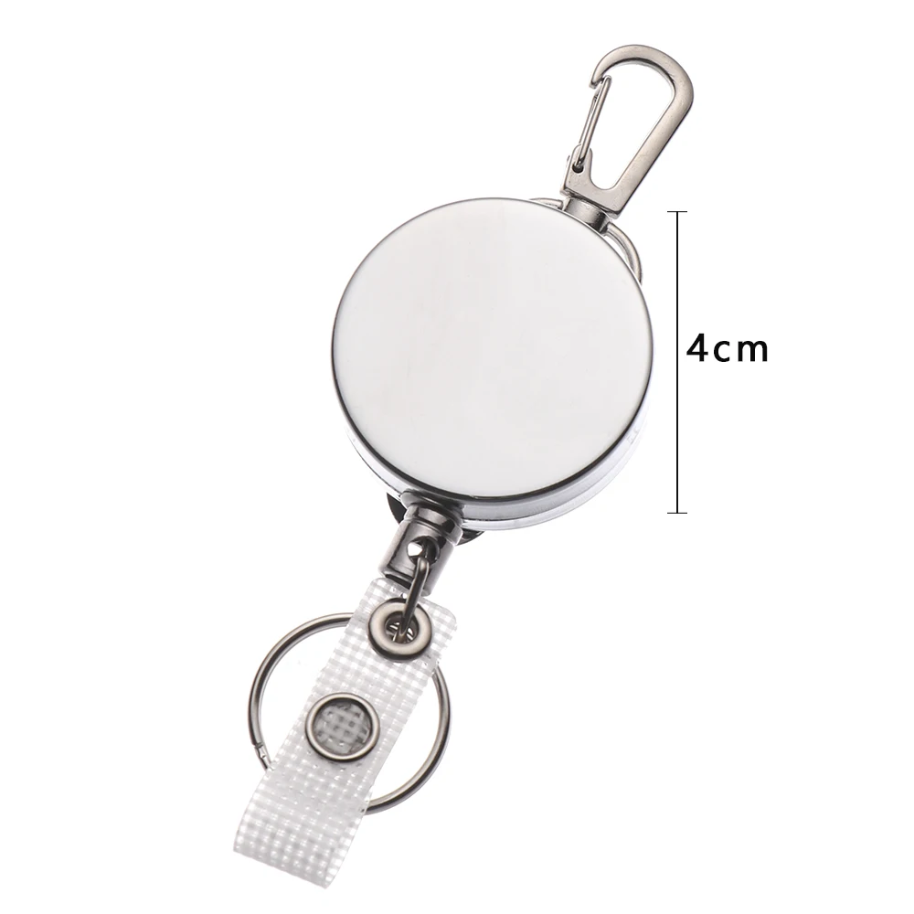 Новинка, выдвижное кольцо, ID Lanyard, имя, держатель для карт, обратная этикетка, катушка, зажим для ремня, металлический корпус, чехлы