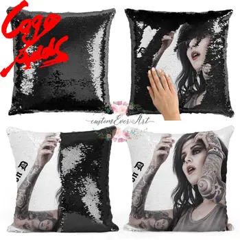 

Kat Von D sequin pillow | sequin Pillowcase | Two color pillow | gift for her | gift for him | pillow | magic pillow