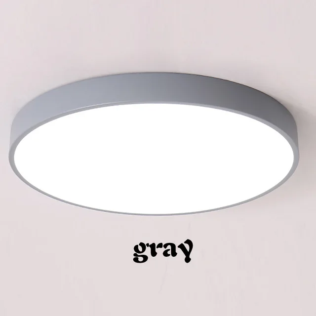 gray Светодиодный потолочный светильник для гостиной, спальни, светодиодный потолочный светильник для кухни, потолочный коридор огней, для балкона - Цвет корпуса: gray