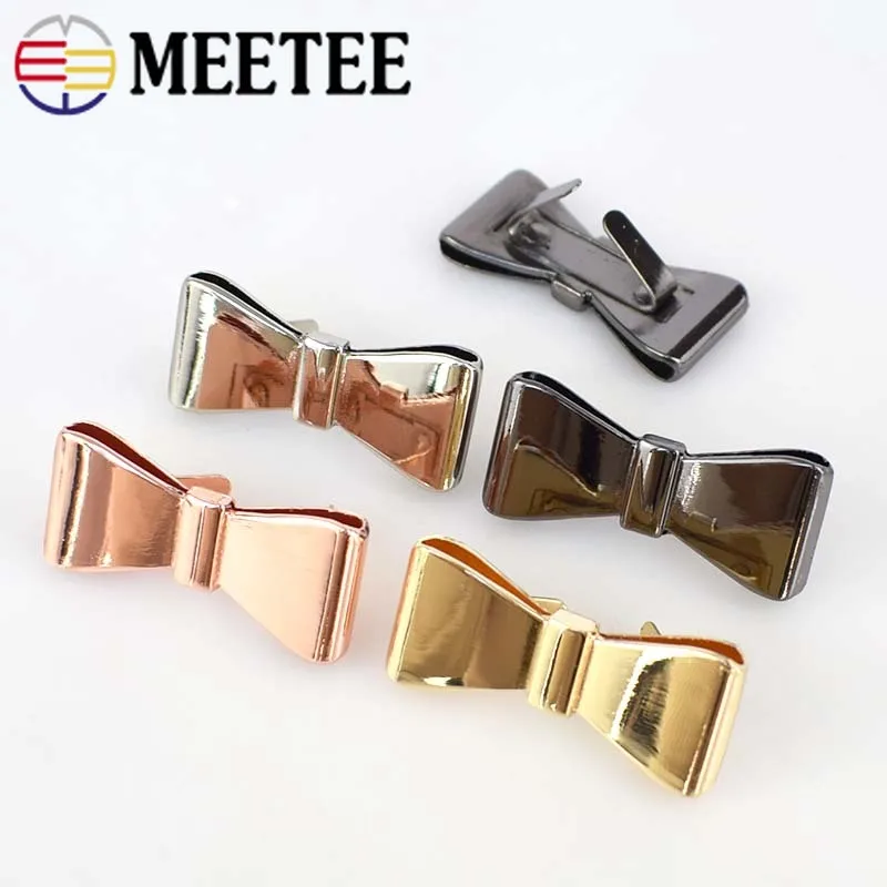 Металлическая фурнитура Meetee 4/10 шт. 40x18 мм пряжка в виде банта для обуви