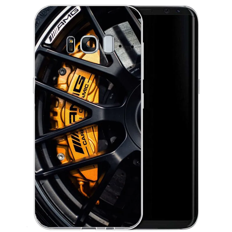 Автоспорт AMG Шин Мягкий термополиуретановый чехол для телефона из термополиуретана чехол для samsung 2017A5 S7EDGE S6 S7 S9 S8PIUS 2018A8 A6 A8PIUS NOTE8 NOTE9 - Цвет: TPU