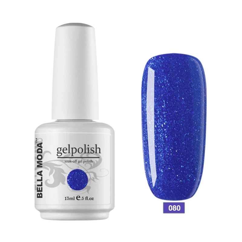 080 BELLA MODA 15 мл серия Bling color Soak Off УФ-гель для ногтей лак гель лак для ногтей - Цвет: 080