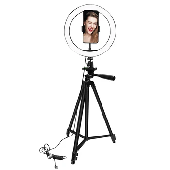 

Ring Selfie Light Ringlight Pink Light Ring Selfie Ring Lamp With Stand Tripod 130cm 10inch For Youtube Video Camera Fill Light