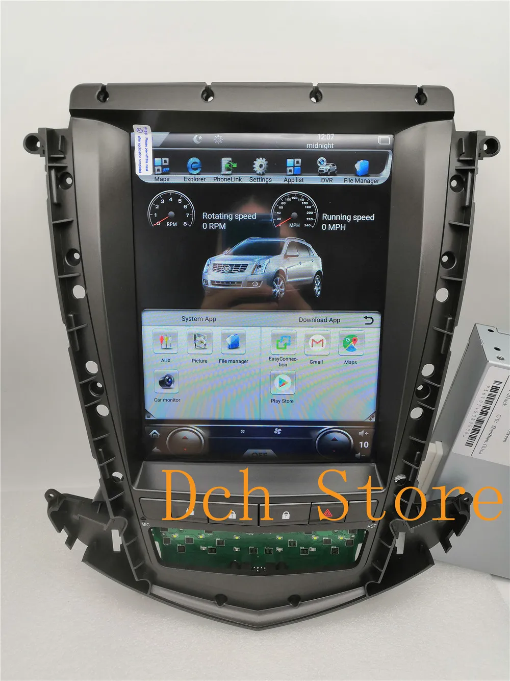 Автомобильный DVD плеер Tesla Style 10 4 дюйма вертикальный экран Android 9 0 GPS для Cadillac Old SRX