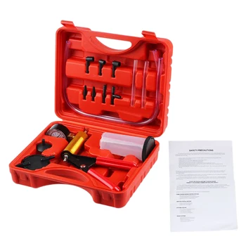

16PCS Manual Vacuum Pump Automotive Vacuum Test Tool Kit Hand Held Vacuum Gauge for Car Truck