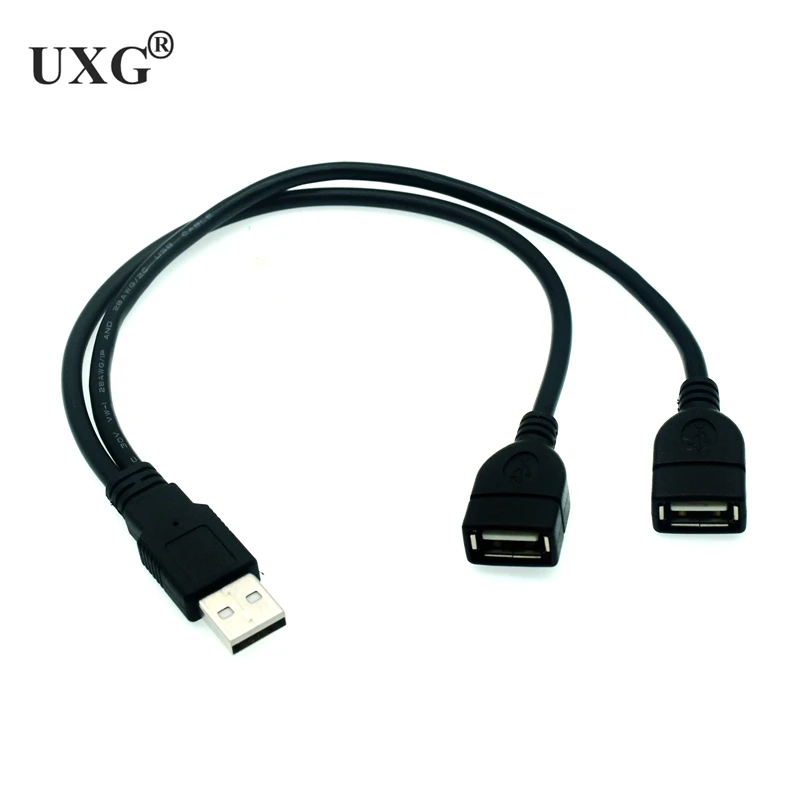 USB 2.0 A Male to Dual USB Female Y Splitter Hub Adapter - Charging Power Extension Cable, 30CM Description Image.This Product Can Be Found With The Tag Names Dual usb female power cable, Splitter 2 male female 1 usb 20, Usb splitter cable male 2 female adapter