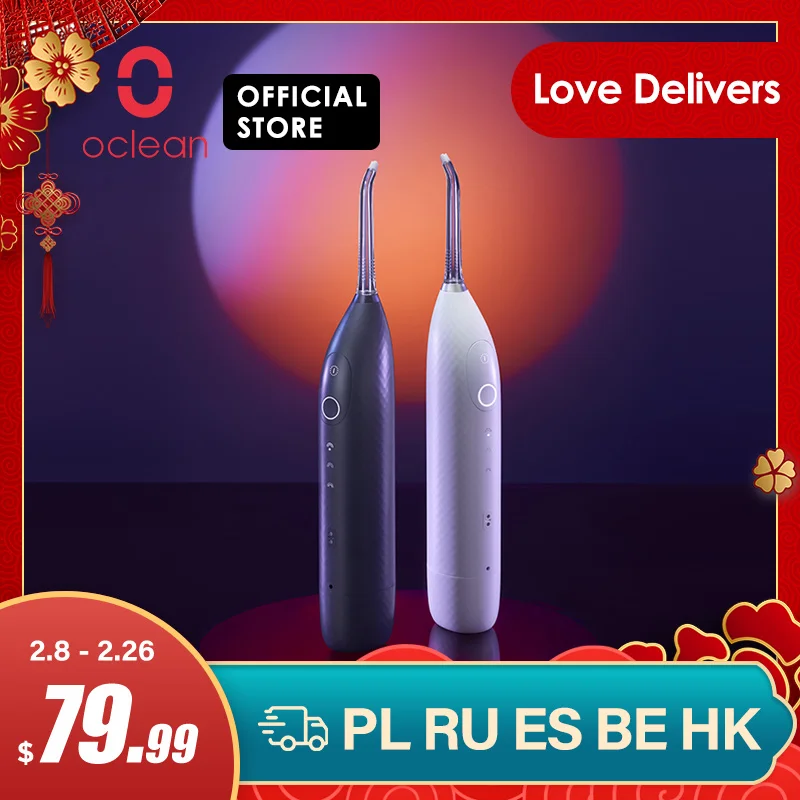 Oclean W1 Oral Irrigator Cordless Water Flosser Teeth Cleaner Rechargable Dental Water Jet 30ml Tank Volume Portable Travel