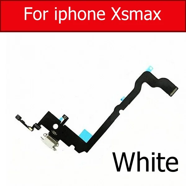 For iXs Max White Usb-микрофон порт зарядное устройство док-станция разъем зарядный гибкий кабель для iPhone 7 8 Plus Xs Max X XR 5C док-станция зарядка гибкое заменяемое - Цвет: For iXs Max White