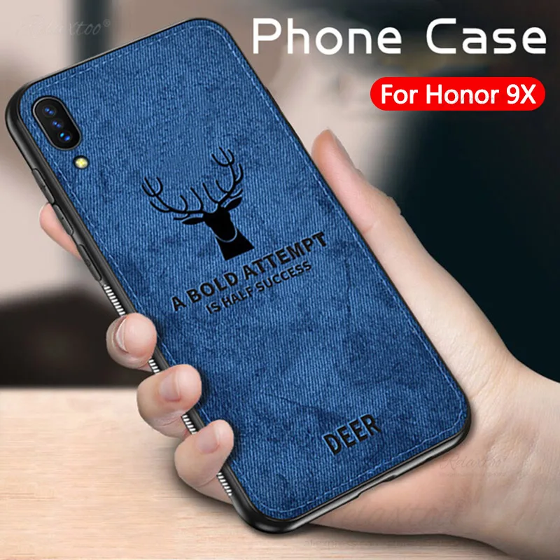Тканевый чехол для телефона с оленем huawei honor 9x pro мягкий силиконовый защитный 9x9xpro