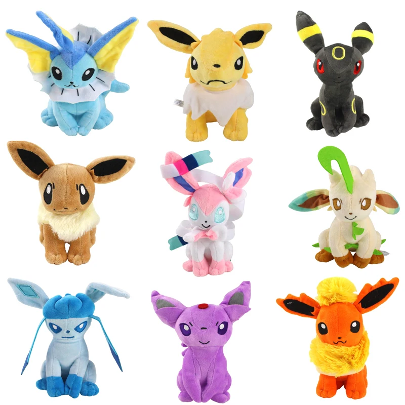 Милый Eevee Jolteon Flareon Покемон аниме вапоран Umbreon сильвеон листья глалеон