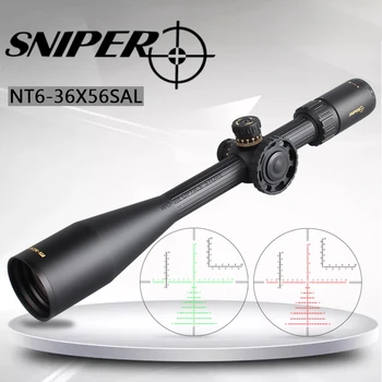 شراءقناص 6-36X56 SFIR DLTW SFP IR-MIL التكتيكية البصريات Riflescope اطلاق النار والصيد نطاق بندقية مع الإضاءة