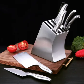 

Factory Wholesale Kitchen Knife Storage Rack Creative Stainless Steel Holder Kitchen Storage Rack Stainless Steel Knife Holder
