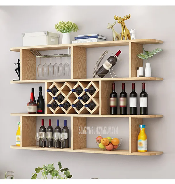180cm montado en la pared colgante rojo estante botellero para vino Sala  Retro moderno Multi-capa de madera de vino de uva de organizar estante -  AliExpress
