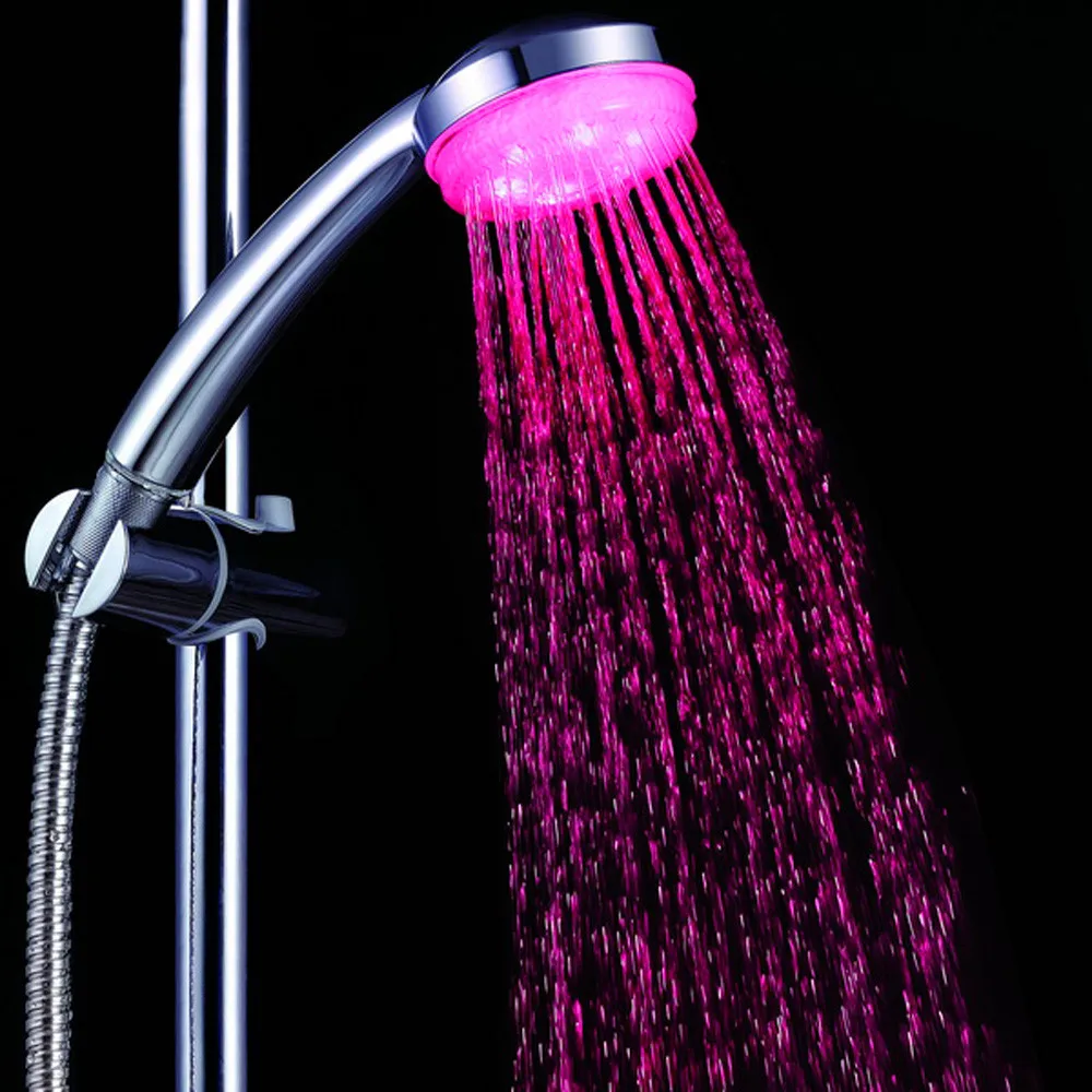 Креативный светодиодный душевой наконечник, красочная насадка для ванной комнаты, 7 цветов, сменный светодиодный душевой кран, водный светильник, энергосберегающий регулируемый