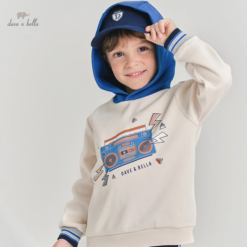 

DK1221034 dave bella spring kids boys 5Y-13Y casual cartoon sweatshirts children tops kids boy fashion tees