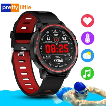 Reloj inteligente L8 IP68 para Hombre, Reloj inteligente resistente al agua con ECG presión arterial mediante PPG, relojes deportivos para fitness
