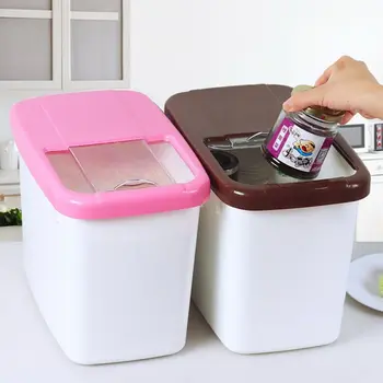 

2.5L Plastic Kitchen Organizer Food Pasta Cereal Grain Bean Rice Storage Container Box Home Decoration Accessories A#