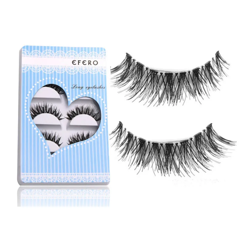 

EFERO 3D Mink Lashes False Eyelashes Handmade Wispy Fluffy Long Lashes Natural Eye Makeup Tools Faux Eye Lashes Volume Cosmetic