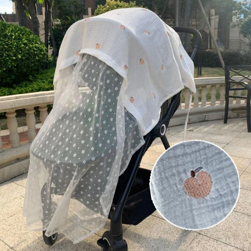 Baby Stroller Cover Breathable Mesh Mosquitoes Net Gauze Sunshade Windshield Sunscreen Curtain baby stroller accessories accessories	