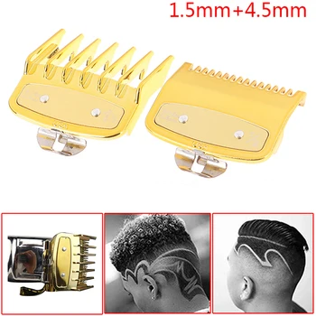 

1.5+4.5mm Gold Hair Clipper Cutting Guide Limit Combs Attachment Barber Groomer