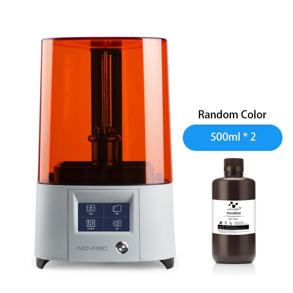 printer 500ml x2 NOVA3D принтер ELFIN поддержка выравнивания 405nm Смола высокая точность 2K ЖК-экран - color: printer 500ml x2