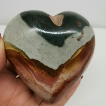 

314g Natural Oean Jasper Heart Stone Carving Healing Gift #XT268