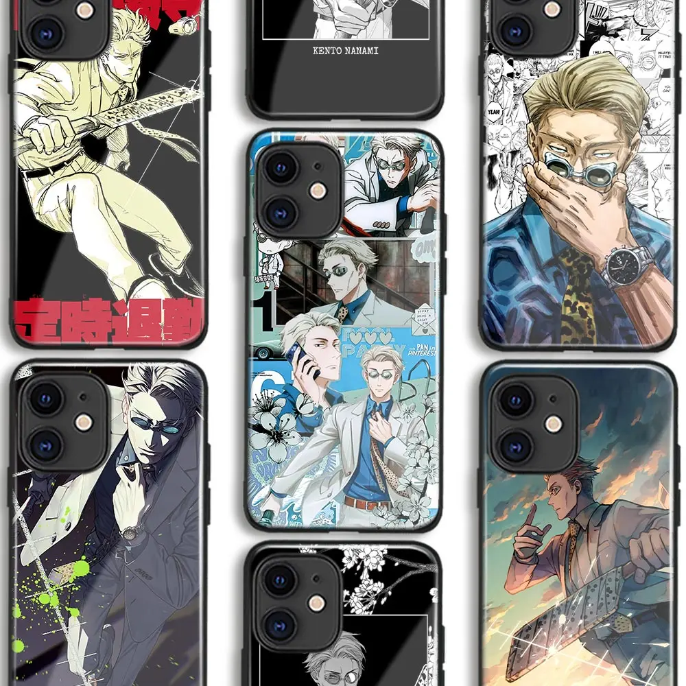 Мягкий ТПУ стеклянный чехол для телефона Kento Nanami juютсу Kaisen аниме IPhone SE 6s 7 8 Plus X Xr Xs