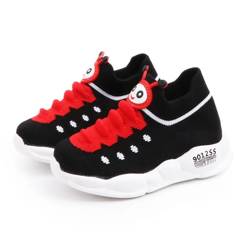 Girls Boys Cute Sport Stretch Mesh Cartoon Shoes Infant Kids Baby Running Sneakers With New Brand