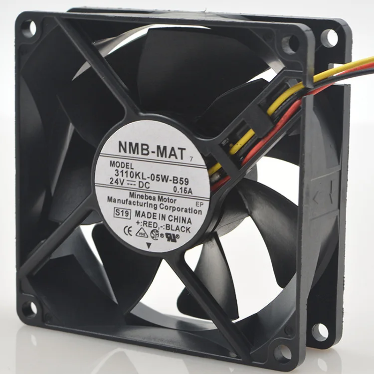 Для НМБ 3110KL-05W-B59 8 см 8025 24V 0.15A(8 см), 3(проволока проходит по всей вентилятор преобразователя