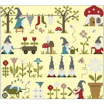 

Little man's garden patterns Counted Cross Stitch 11CT 14CT DIY Chinese Cross Stitch Kit Embroidery Needlework Sets