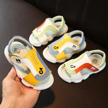 

Summer New children's sandals girls Beach shoes color sports sandals baby slides toddler shoes leisure 21-30