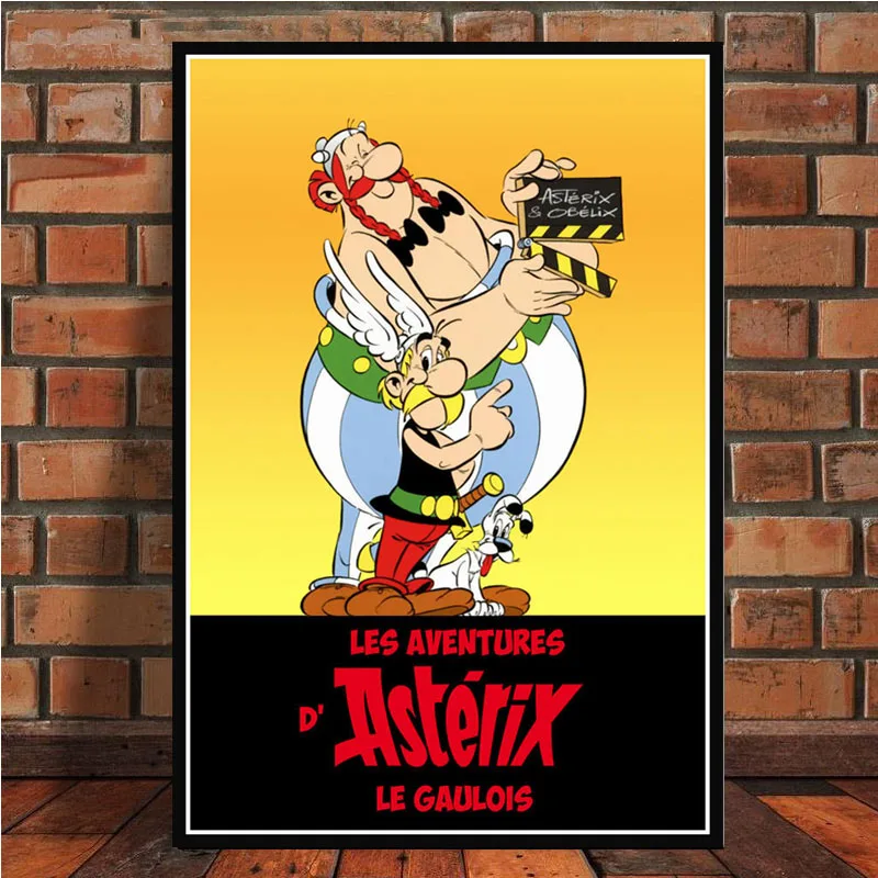 Классический комикс из Франции Asterix с коллажем мультфильмов и полос Забавный