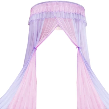 

Bed Canopy Double Colors Hung Mosquito Net Princess Bed Tent Curtain Foldable Canopy On The Bed Elegant Fairy Lace 5